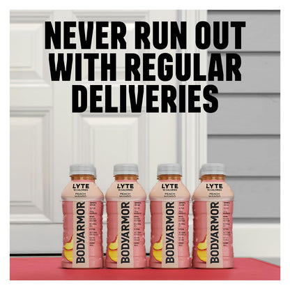 BODYARMOR LYTE drink — low-calorie peach mango flavor