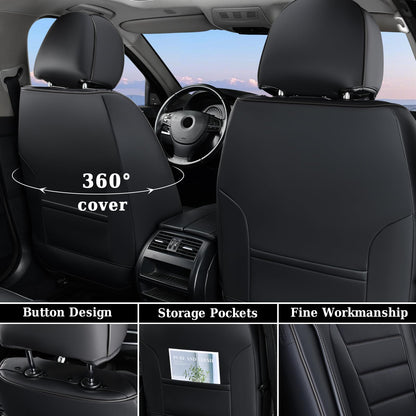 Coverado seat covers - waterproof nappa leather front seat covers for most cars