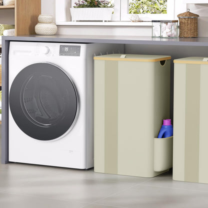 BlissTotes laundry hamper — includes lid for easy storage and transport