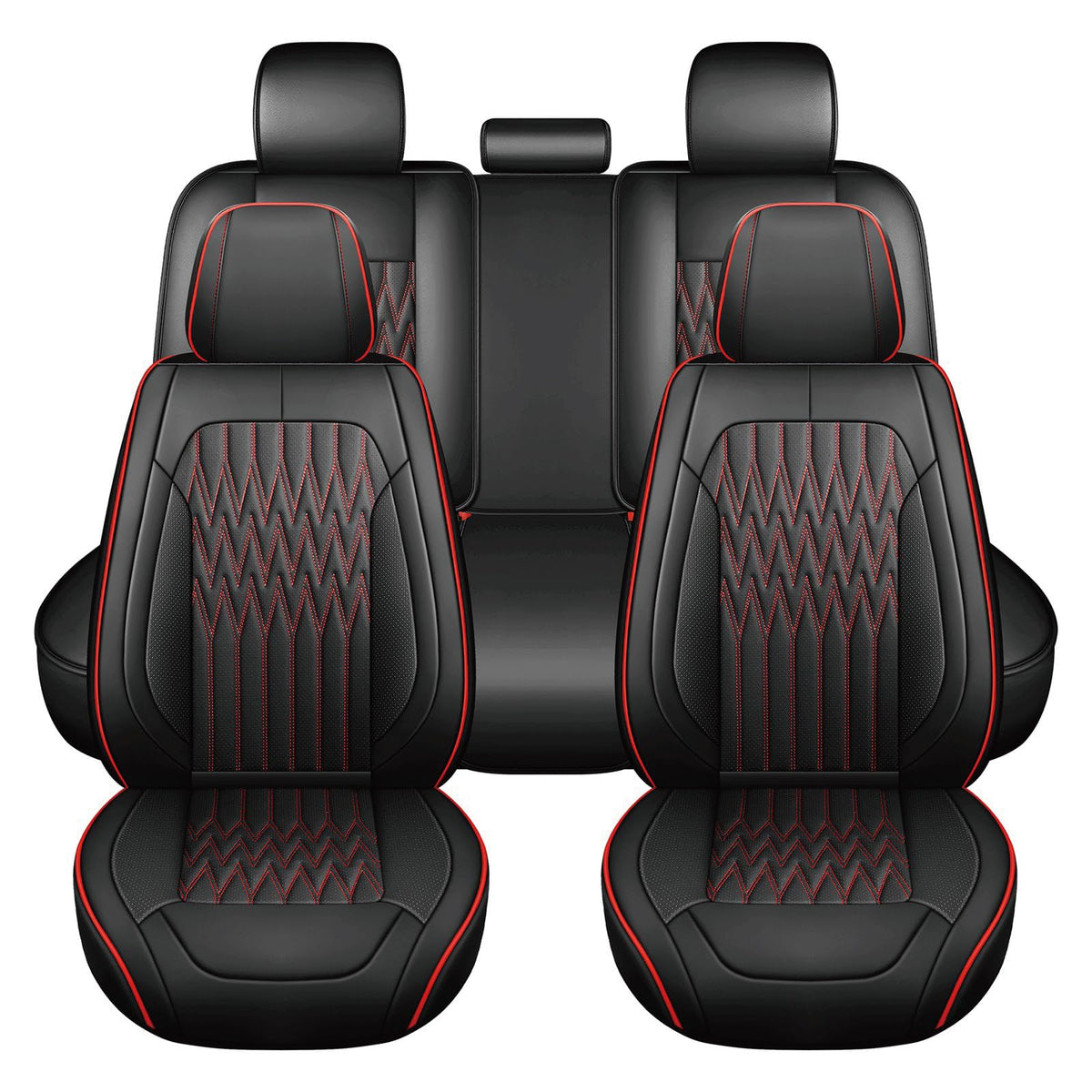 Vehicle seat cover — Waterproof faux leather with cup holder access and easy install
