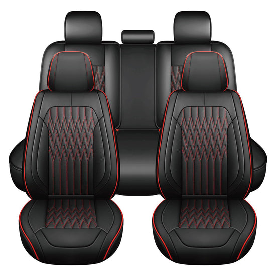 Vehicle seat cover — Waterproof faux leather with cup holder access and easy install