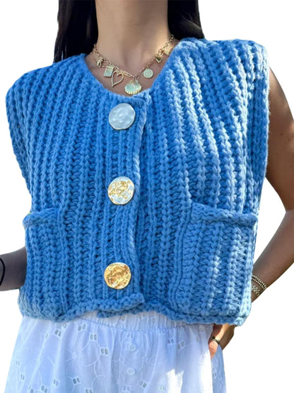 KEOMUD women's cropped knit cardigan with pockets