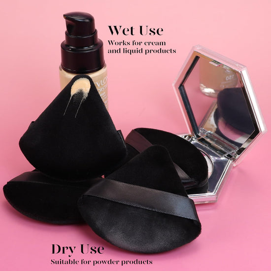 Cosmetic sponge — 12-piece triangle makeup puff set by Beakey