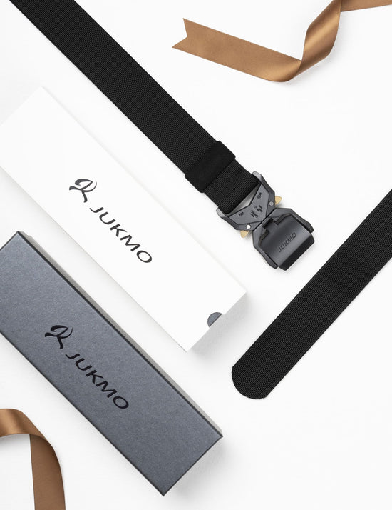 JUKMO tactical belt — military hiking rigger with heavy duty quick release buckle