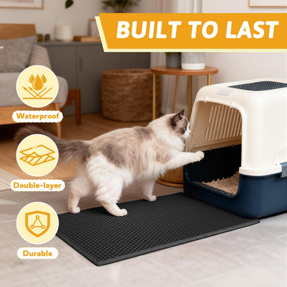 Waste bag — Double layer waterproof cat litter mat by Pieviev