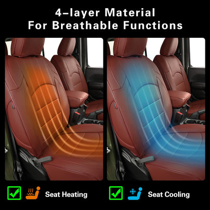 Vehicle seat cover — Custom fit faux leather for Jeep Wrangler 4XE 2023-2025