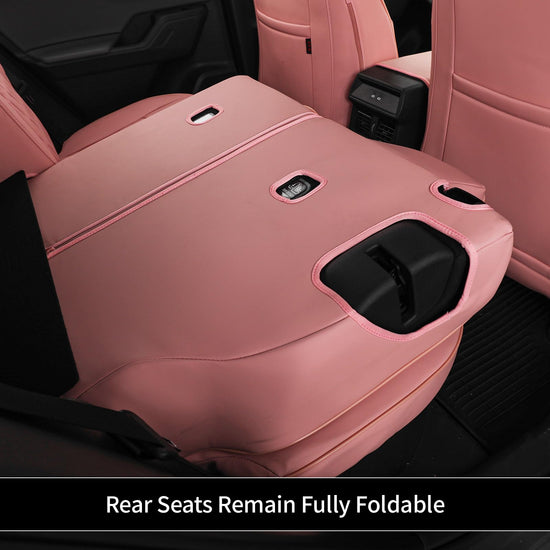 EKR Rav4 seat covers - custom fit faux leather in pink for 2019-2025 models