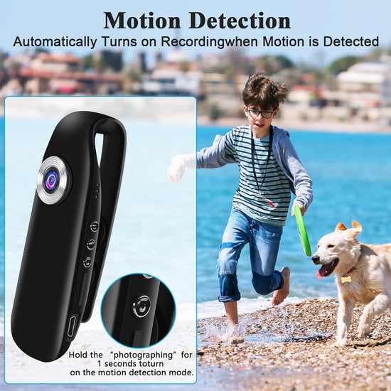 UYIKOO Body Camera 1080P with Magnetic Clip, 32GB Tiny Pocket Cam