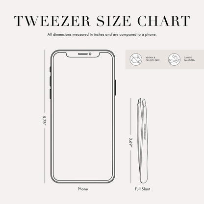 Tweezerman slant tweezer - stainless steel design