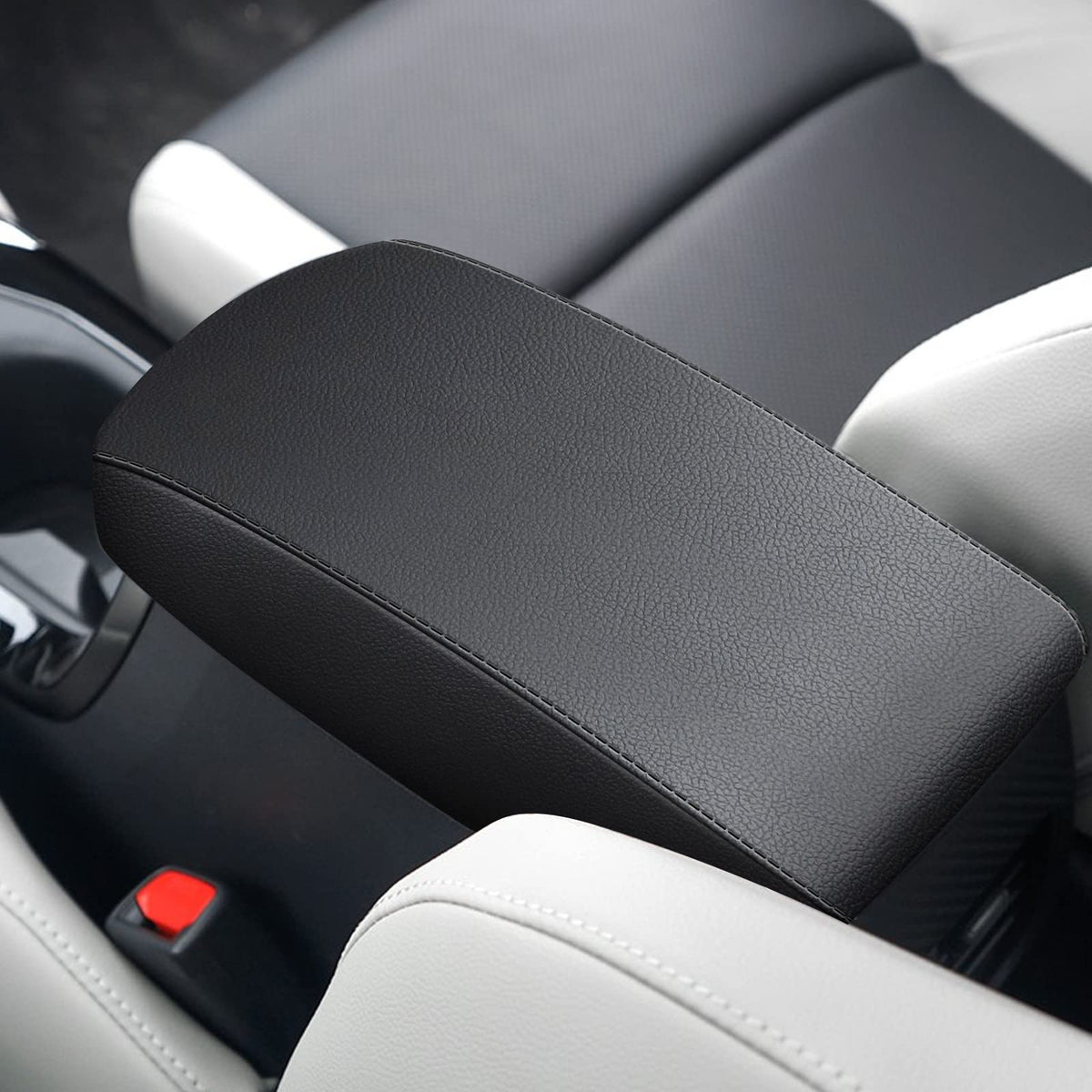 AOMSAZTO armrest covers — black console cushion for Corolla 2014-2019