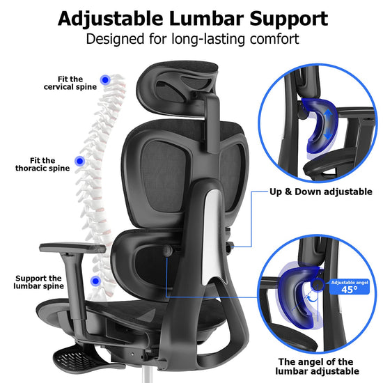 PatioMage ergonomic office chair — 3D adjustable armrest and high back design