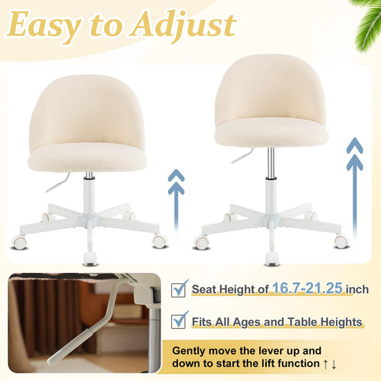 VINGLI desk chair with lumbar support and rolling swivel wheel