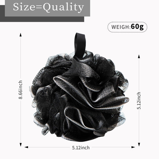 BCKENEY bathing sponge — soft mesh exfoliating loofa for men and women