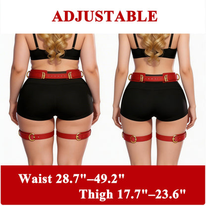 Sex Bondage BDSM Kit 15PCS – Adjustable Bondage Restraints Set with Nipple Clamps, Handcuffs, Ankle & Thigh Cuffs, Waist Belt, Eyepatch, Cross Strap SM Games Adult Sex Toys for Couples Men Women