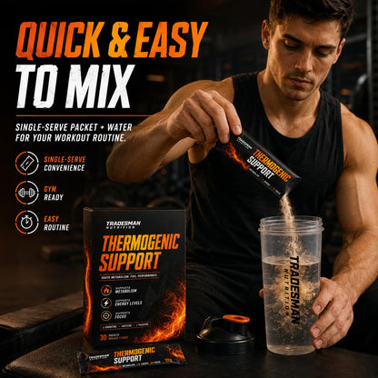 TRADESMAN NUTRITION Shred, Orange Energy Drink Powder in Packets, Thermogenic Support Powder for Men & Women, 30 Sachets (1pcs, 1)