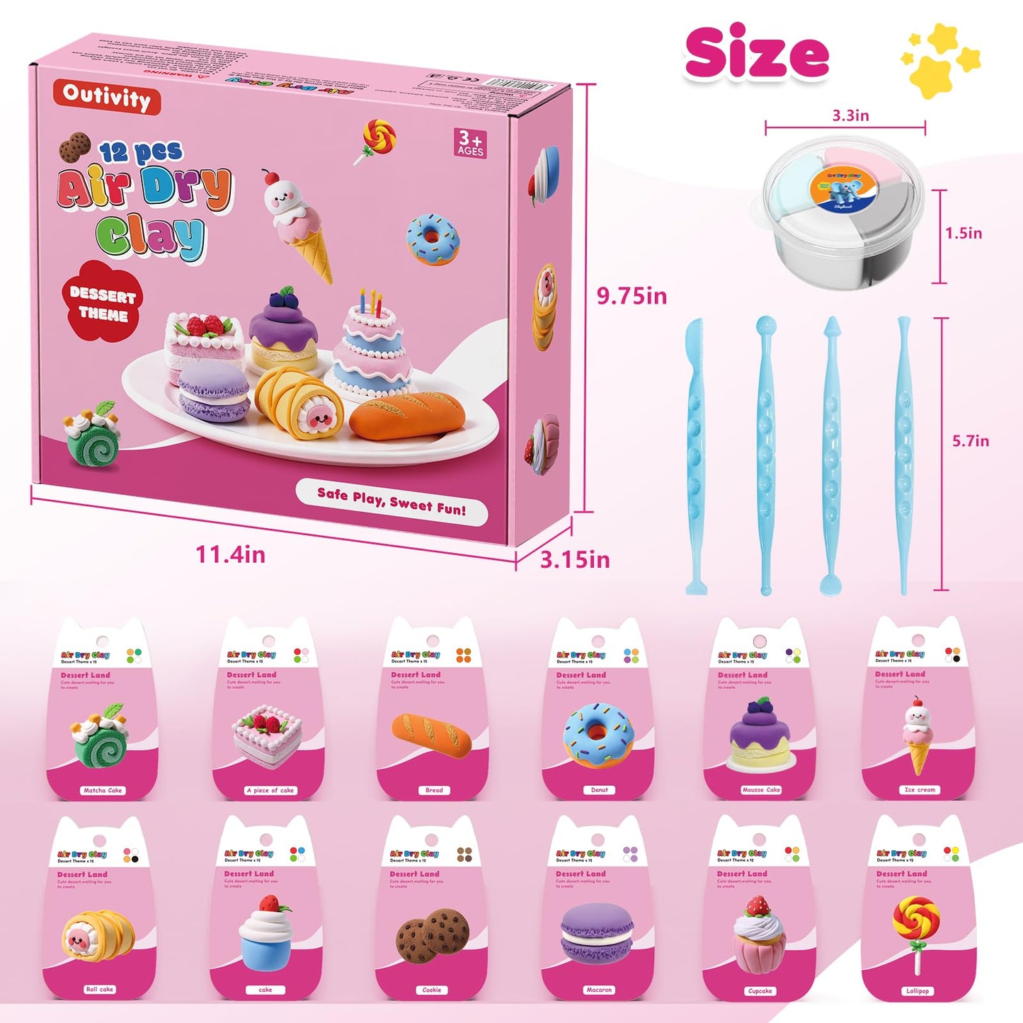 Air Dry Clay Kit for Kids