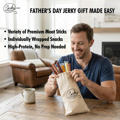 Jerky.com meat sticks variety pack - low sugar and high protein snacks for adults
