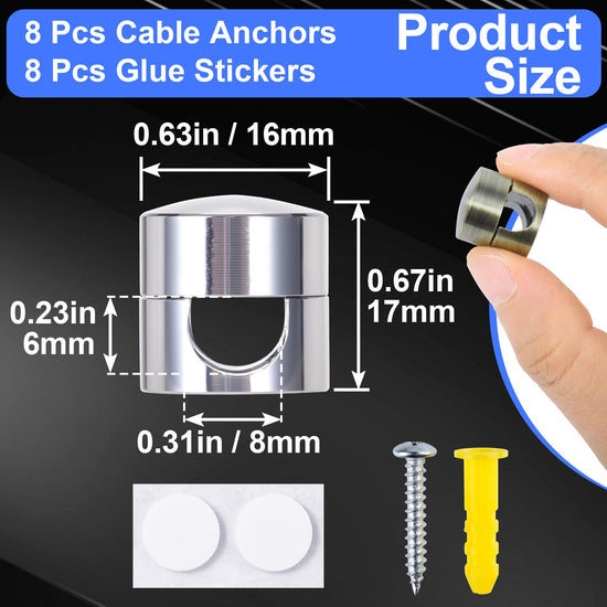 Cord management cover — Adjustable adhesive metal cord clips for desk and office
