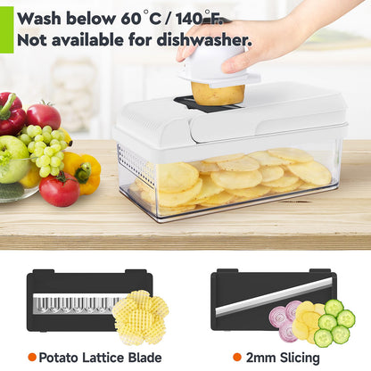 Food slicer — 12-in-1 vegetable chopper by MealHelper