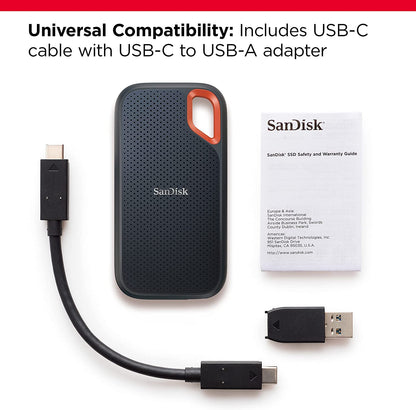 Computer drive or storage — Sandisk 2TB extreme portable SSD with USB-C connection