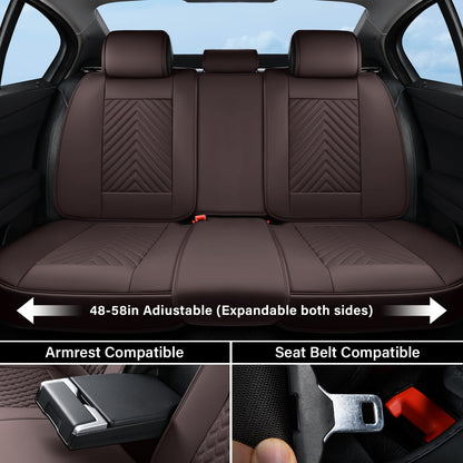 Coverado vehicle seat cover — Faux leather waterproof design with lumbar support