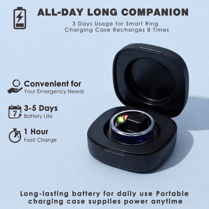 CEVSTHO Smart Ring Fitness Tracker, Heart Rate&Sleep Tracker with SpO2