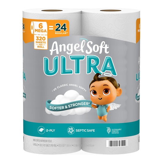 Toilet paper — Soft, strong and septic safe from Angel Soft 2 ply unscented