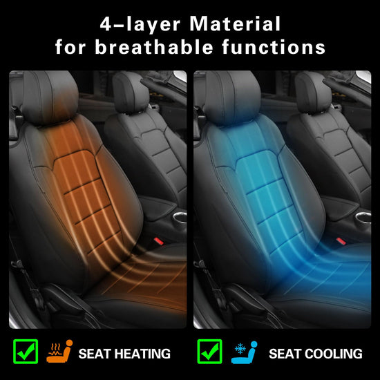 Vehicle seat cover — Custom fit faux leather for 2015-2026 Ford Mustang Fastback