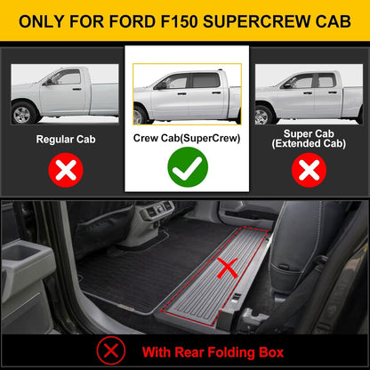 AOMSAZTO vehicle mat — Custom fit all weather cargo liner for Ford F150 2015-2026 Super Crew Cab