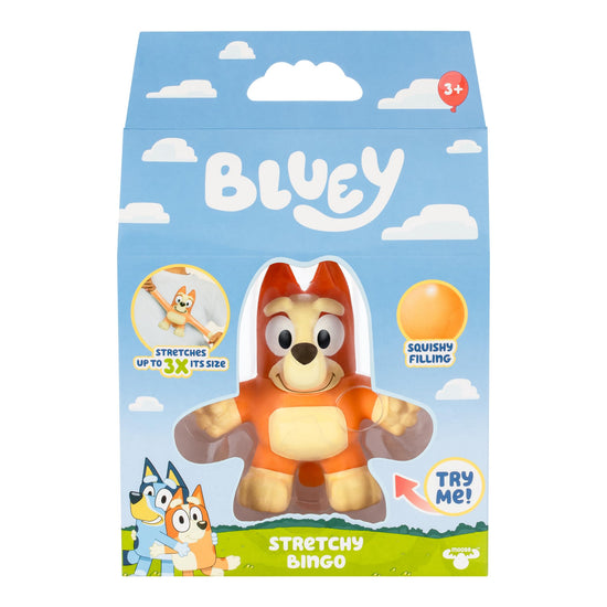 Stretchy Bluey toy figure - super stretchy design with squishy filling