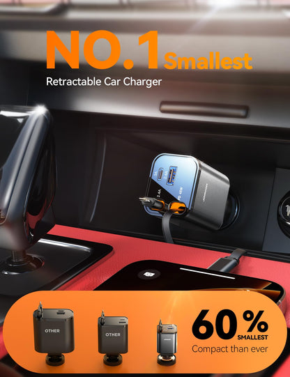 JOYROOM charging adapter with retractable design and 4 in 1 functionality 2025 upgrade