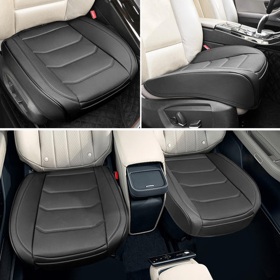 BOPUOVRE vehicle seat cover — PU leather with anti-slip design and storage pocket