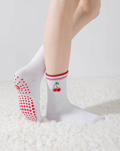 Yawlsow grip socks — Non skid athletic crew for yoga and barre workout