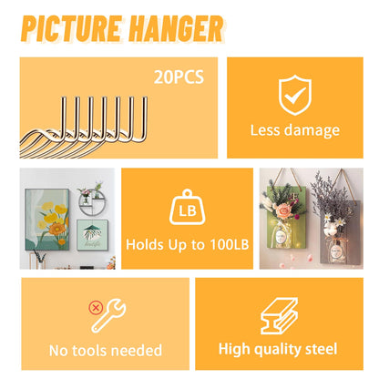 FURHUA storage hook - versatile picture hanging kit for walls and office use