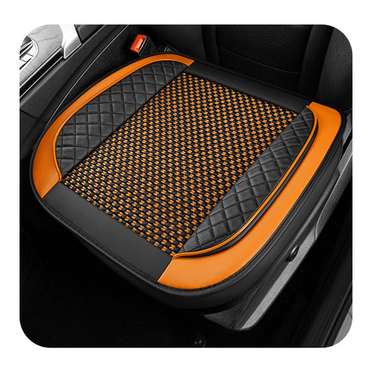 ZNDAW vehicle seat cover — leather front bottom cushion with storage pocket and anti-slip
