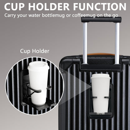 Joyway suitcase — Expandable with smart luggage cup holder and USB port