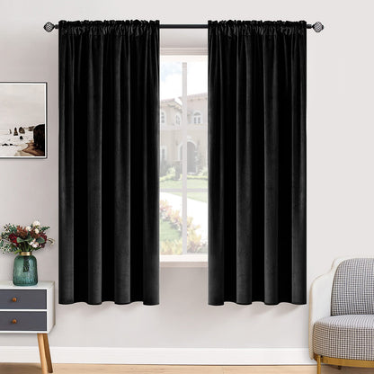 MIULEE velvet curtains — thermal insulated blackout drapes set of 2 for living room and bedroom