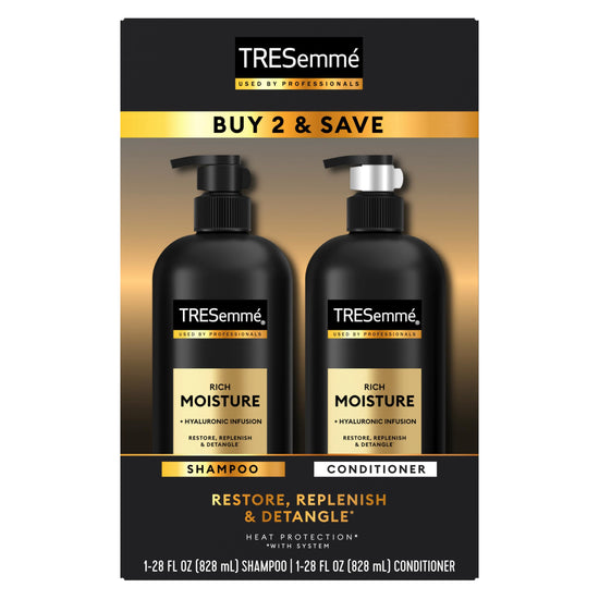 TRESemmé rich moisture shampoo and conditioner with vitamin E and biotin 28 oz