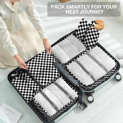 Storage bag — packing cubes with shoe and cosmetics bags for travel organizers