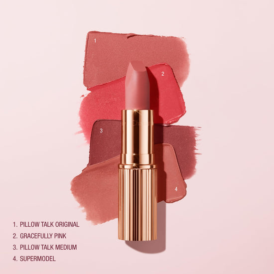 Charlotte Tilbury Pillow Talk Icons on the go kit — 4-piece makeup set in nude-pink tones