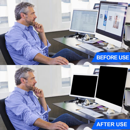 GUDTEKE Computer Privacy Screen Filter 21.5 Hanging Monitor Privacy Screen Protector for 16:9 Aspect Ratio Widescreen Computer Monitor, Eye Protection Anti Glare Blue Light Screen Protector