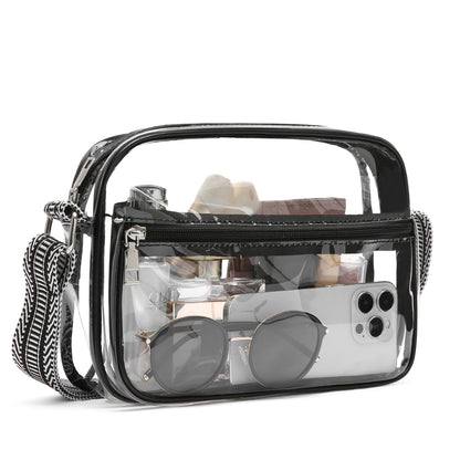 BOSTANTEN clear bag - stadium approved crossbody handbag for events and concerts