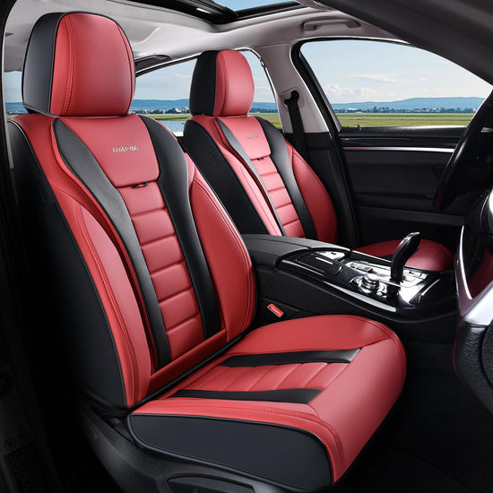 Coverado car seat cover set - waterproof leather for most cars