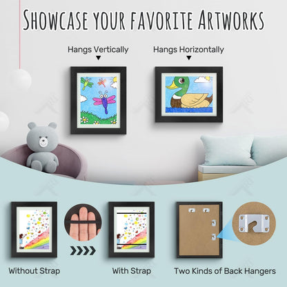 Picture frame — Front-opening design for kids' artwork and projects