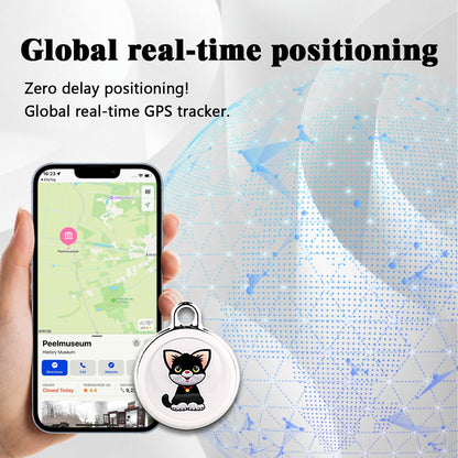 GPS Tracker for Dogs, Mini Cat Tracker, Smart Pet Tracker, Real-Time Tracking & Anti-Lost Alerts, No Monthly Fee, No SIM Card, Waterproof & Drop-Proof, 365-Day Battery Life, Works with iOS & Android