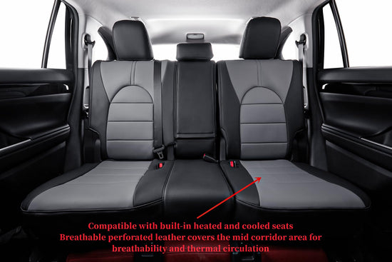 coverdream Highlander leather seat covers – luxury waterproof protection for Toyota Highlander SUV 2020-2026
