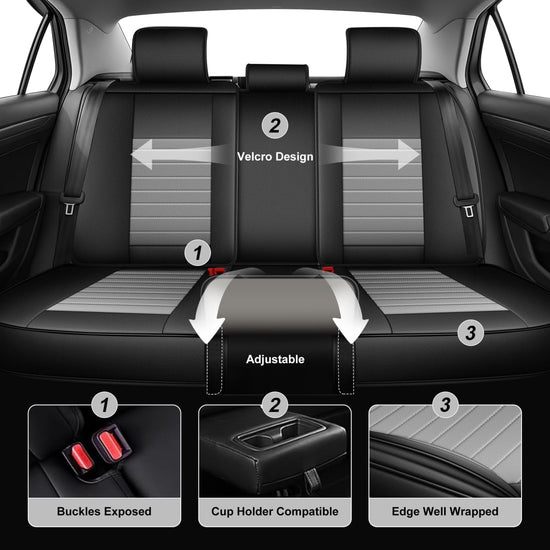 Vehicle seat cover — AOMSAZTO leather fit for Dodge Charger 2006-2026 full set