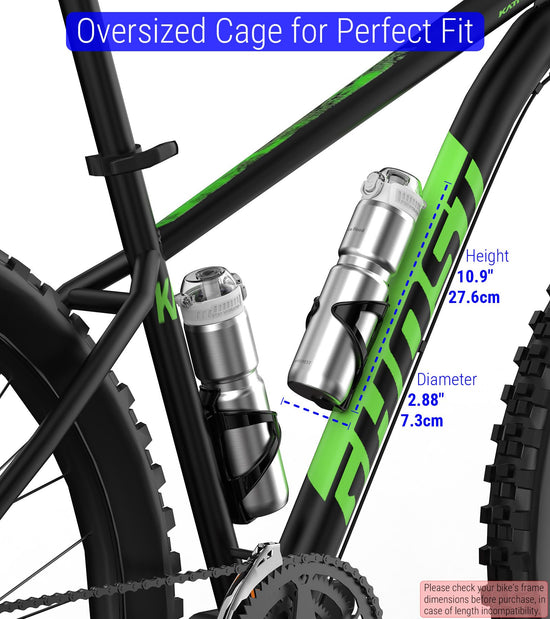 MYFOREST Insulated Bike Water Bottle, Odor-free Liner, 24oz 700ml Combo Set