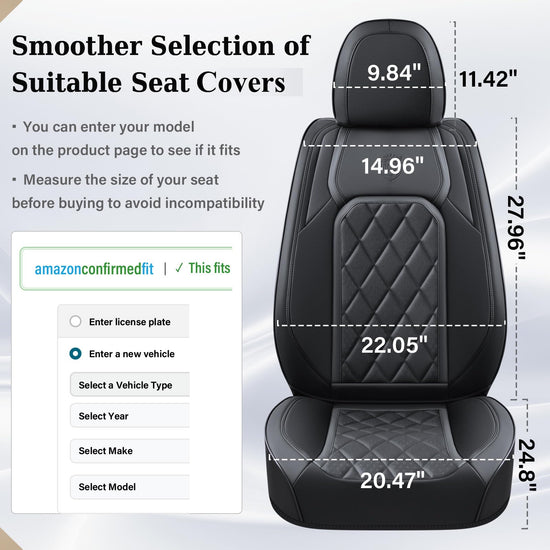 Coverado car seat cover — waterproof faux leather for most vehicles