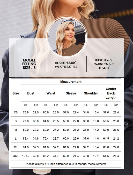 Ekouaer long sleeve shirt - stretchy fitted ribbed base layer tee